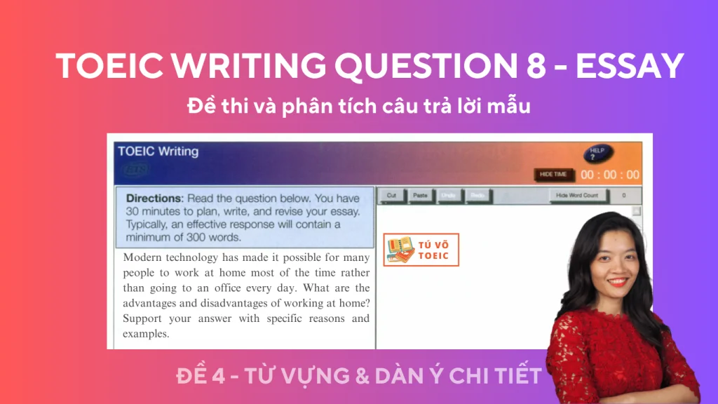 TOEIC WRITING QUESTION 8 - ĐỀ 4