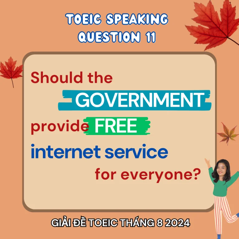 TOEIC SPEAKING QUESTION 11