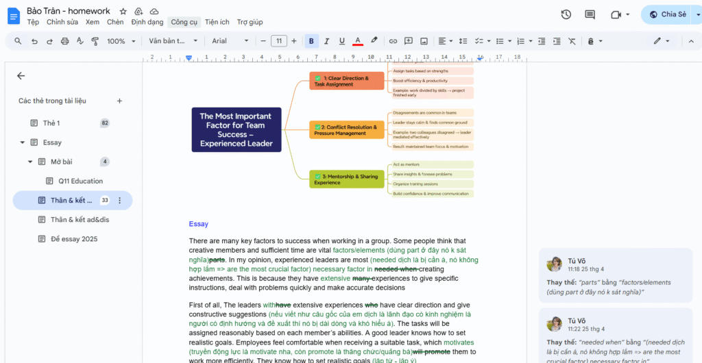 Chấm bài Essay lớp 1 kèm 1